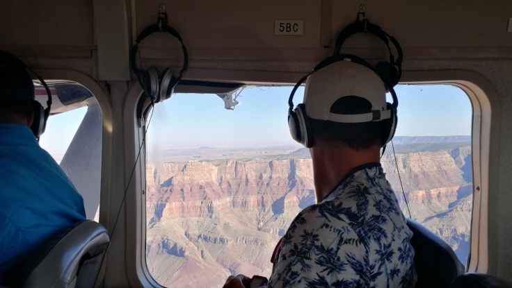 In aereo sul Grand Canyon